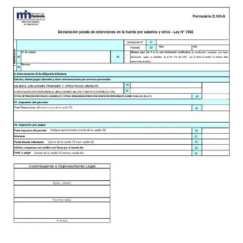 Vista previa del documento Todo sobre el D-103: Declaración de Retenciones Fuente por Salarios — Impuestos (CERFA n°D-103)