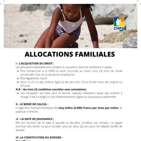 Aperçu du document Comprendre le Formulaire d'Allocations Familiales en Côte d'Ivoire — Famille