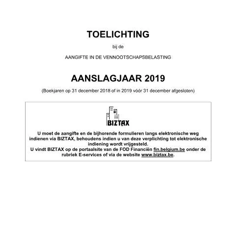Aperçu du document Comprendre l'annexe 121-275-1 pour l'impôt des sociétés 2019 — Impôts & fiscalité (CERFA n°121-275-1-toelichting-2019)