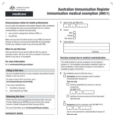 Document preview: Navigating the IM011 Form for Medical Exemptions — Health (CERFA n°IM011)