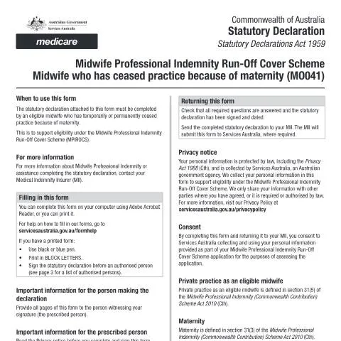 Document preview: Understanding the MO041 Form for Midwives on Maternity Leave — Health (CERFA n°MO041)