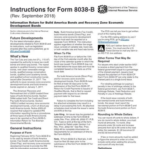 Document preview: Mastering IRS Instructions for Form 8038-B — Taxes (CERFA n°INST-8038B)