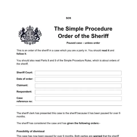 Document preview: Understanding the Paused Case , Unless Order of 09 March 2023 — Legal & justice (Standard Order 09 March 2023)
