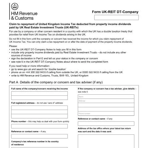 Document preview: How to Claim Double Taxation Relief on UK-REIT Dividends — Taxes