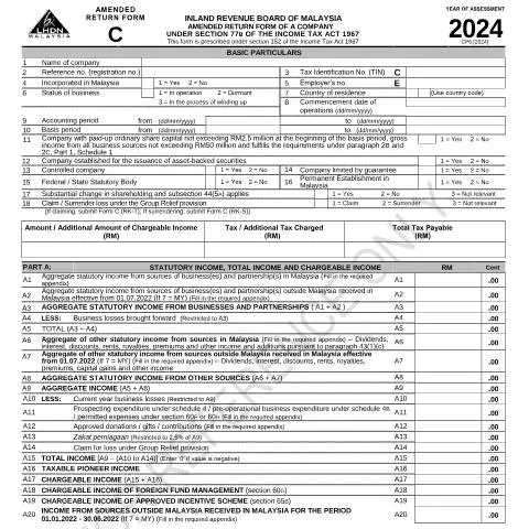 Document preview: Panduan Lengkap Borang C Dipinda untuk Syarikat 2024 — Cukai & percukaian