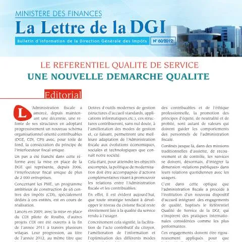 Aperçu du document Comprendre la Lettre de la DGI : LDGI 60 et son Importance — Démarches administratives (CERFA n°LDGI 60)