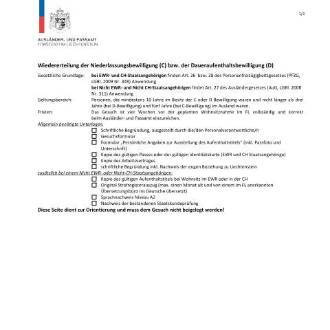 Dokumentvorschau: Erwerbstätigkeit und Wiedererteilung der Aufenthaltsgenehmigung in — Behörden & Verwaltung (CERFA n°checkliste-wiedererteilung-mit-stellenantritt-c-d)