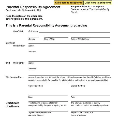 Document preview: How to Obtain Court-Witnessed Parental Responsibility Using Form — Legal & justice