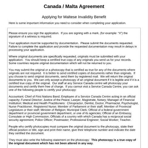 Document preview: Your Guide to the Maltese Invalidity Pension Application — Health (CERFA n°App_IP_can_v2.3)