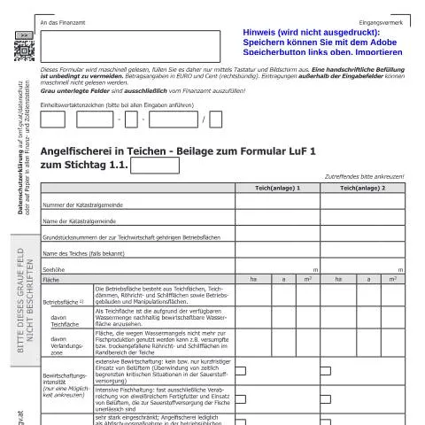 Dokumentvorschau: Alles über das Formular LuF1-FA für Teichangelfischerei — Steuern (CERFA n°LuF1-FA)