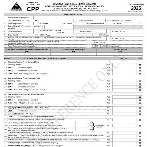 Document preview: Panduan Lengkap Borang CPP untuk CPE 2025 — Cukai & percukaian