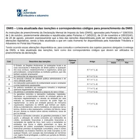 Pré-visualização do documento Guia Completo das Isenções do Imposto do Selo — Impostos
