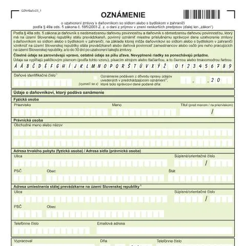 Document preview: Podanie formulára OZN49A5v23 pre zahraničné zmluvy — Administratívne úkony (CERFA n°OZN49A5v23)
