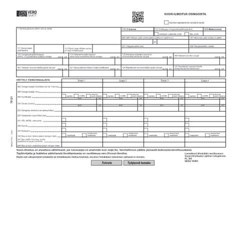 Document preview: Osingonsaajien Vuosi-ilmoitus osingoista (7812) — Verot & verotus (CERFA n°Vero 7812)