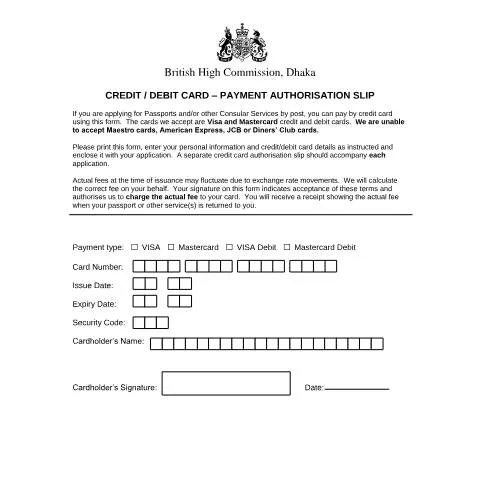 Document preview: Understanding the Bangladesh Credit/Debit Card Payment Authorisation — Government & admin