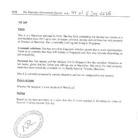 Document preview: A Comprehensive Overview of TR 289 for Mauritian Nationals — Government & admin (TR289)