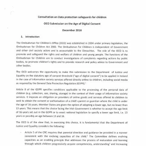 Document preview: Understanding Digital Age of Consent for Children — Digital & personal data