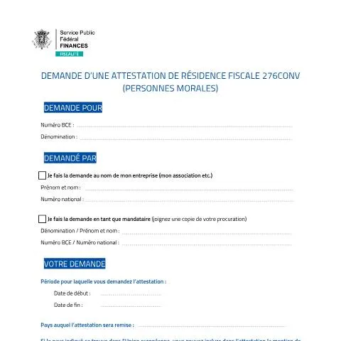Aperçu du document Comprendre l'importance de l'attestation de résidence fiscale — Démarches administratives (CERFA n°126-demande-attestation-residence-fiscale)
