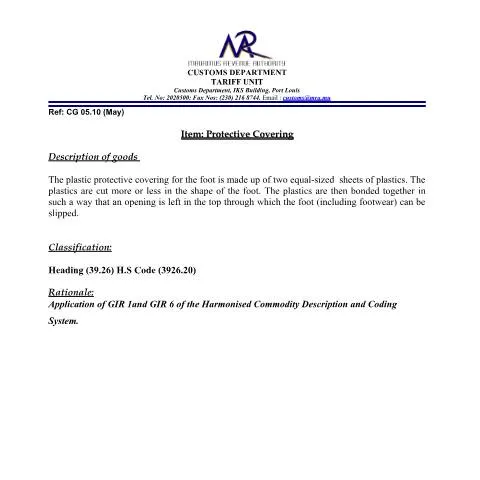 Document preview: Understanding the Importance of the Protective Covering Classification — Government & admin (ProtectiveCovering)
