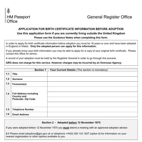 Document preview: Navigating Birth Certificate Information for Adoption from Abroad — Civil status & identity