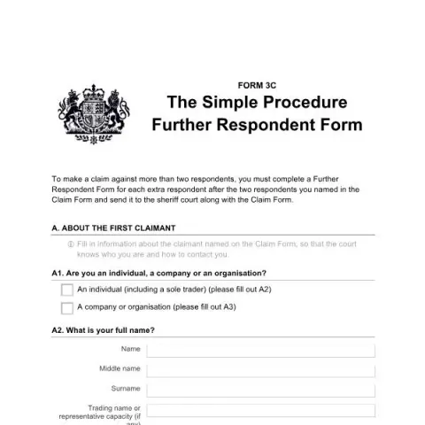 Document preview: Understanding the Scottish Courts and Tribunals Service Further — Legal & justice (Form 3C)
