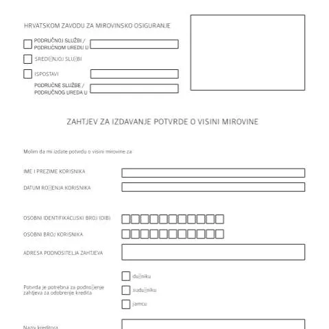 Document preview: tiskanica br 1 8a: potvrda mirovine u Hrvatskoj — Mirovina i penzija (CERFA n°Tiskanica_br_1_8a)