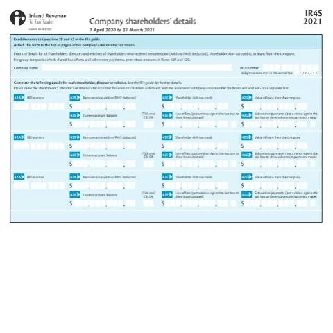 Document preview: Understanding the IR4S Form for Company Shareholders — Taxes (CERFA n°IR4S)