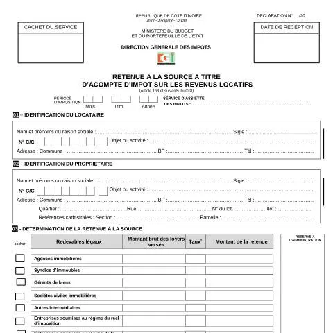 Aperçu du document Comprendre la Retenue à la Source sur les Revenus Locatifs — Impôts & fiscalité
