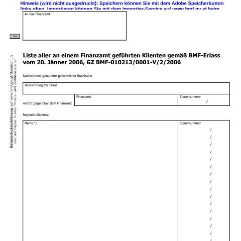 Dokumentvorschau: Wichtige Informationen zur Klientenliste für Buchhalter — Steuern (CERFA n°GBH1)