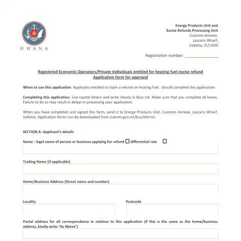 Document preview: Understanding the Heating Fuel Customs Process in Malta — Customs & trade (CERFA n°heating-fuel---19102016)