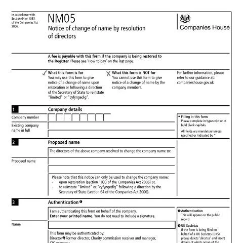 Document preview: Understanding the Procedure for Changing a Company Name by Directors' — Business