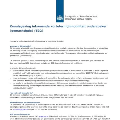 Documentvoorvertoning: Instructies voor Kennisgeving Kortetermijnmobiliteit Onderzoeker — Immigratie & visa (CERFA n°7067)