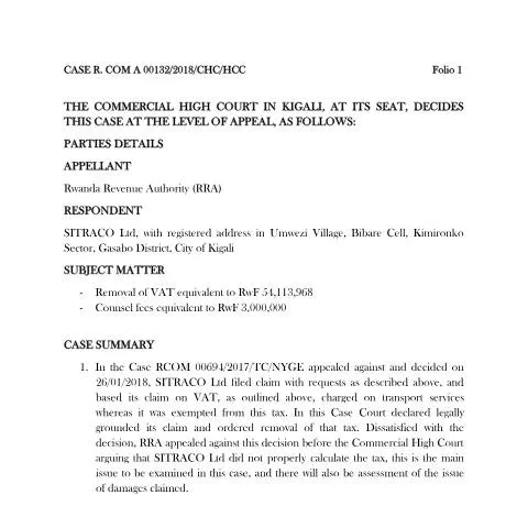 Document preview: Understanding the r_com_a_00132_2018_chc_hcc_sitraco Document — Government & admin (CERFA n°r_com_a_00132_2018_chc_hcc_sitraco)