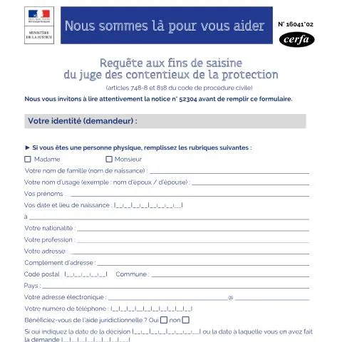 Aperçu du document Requête juge contentieux protection : défendre vos droits sociaux — Juridique & justice (16041*02)