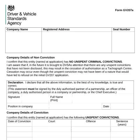 Document preview: Navigating Conviction Declarations for Tachograph Centres — Vehicle & driving