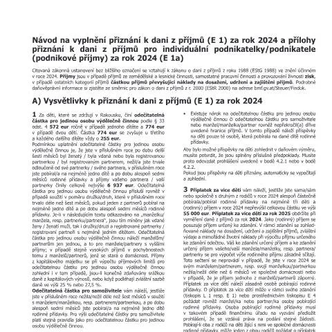 Dokumentvorschau: E2-CZ: Wichtige Informationen zur Steuererklärung 2024 für Unternehmer — Steuern (CERFA n°E2-CZ)