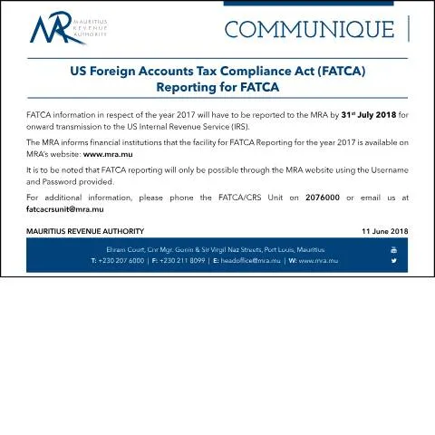 Document preview: The Critical Role of FATCA Reporting for Financial Institutions — Taxes (CERFA n°FATCA110618)