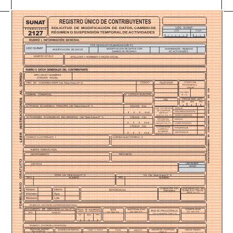 Vista previa del documento Solicitud de Modificación de Datos - Formulario 2127 — Trámites administrativos (CERFA n°2127)