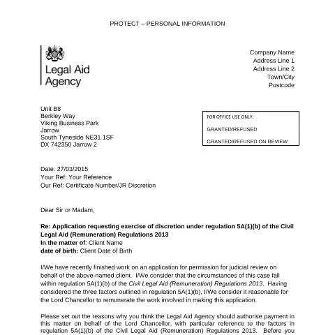 Document preview: Mastering the Judicial Review Discretion Pro Forma for Legal Aid — Legal & justice