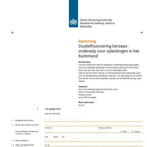 Documentvoorvertoning: Studiefinanciering voor Beroepsonderwijs in het Buitenland Aanvragen — Onderwijs & opleiding