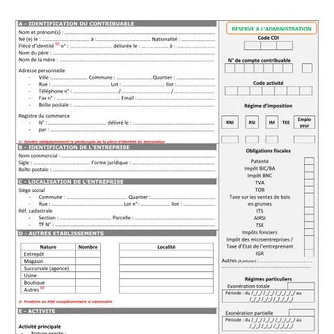 Aperçu du document Comprendre le Formulaire 32 pour les contribuables ivoiriens — Impôts & fiscalité