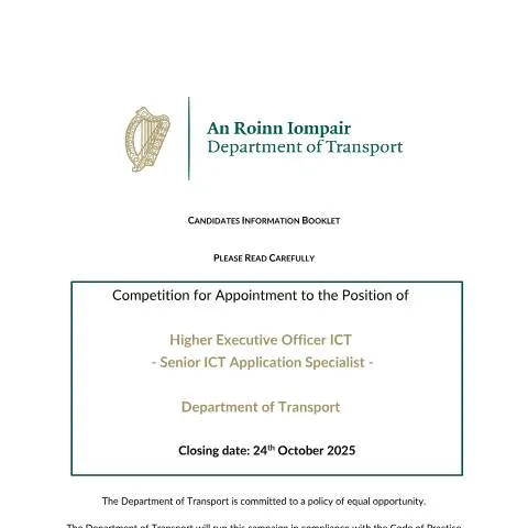 Document preview: Your Guide to the HEO ICT Senior Application Specialist Application — Work & employment