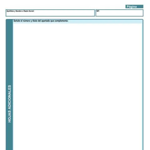 Vista previa del documento Importancia de las Hojas Adicionales en la AEAT — Trámites administrativos