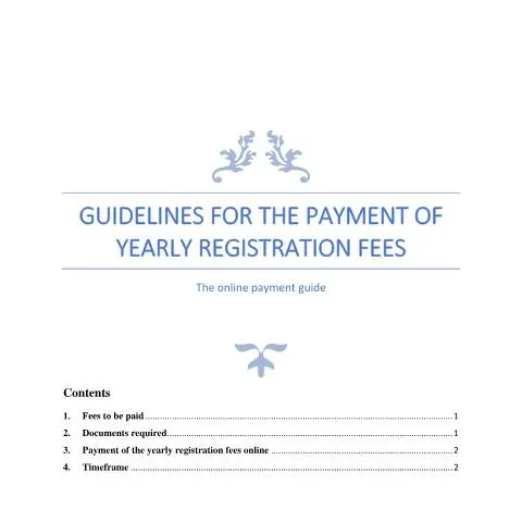 Document preview: Mastering Yearly Registration Fee Payments in Mauritius — Government & admin (Guidelines-for-payment-of-yearly-registration-fees)