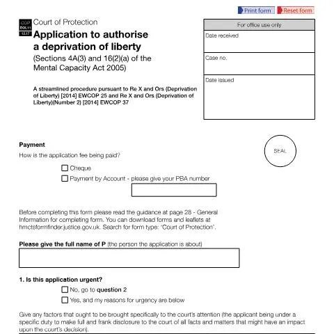 Document preview: Understanding COPDOL11: Judicial Authorization for Liberty — Legal & justice