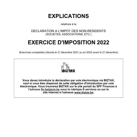 Aperçu du document Guide sur la déclaration à l'impôt des non-résidents-sociétés en 2022 — Impôts & fiscalité (CERFA n°121-declaration-inr-soc-explications-2022)