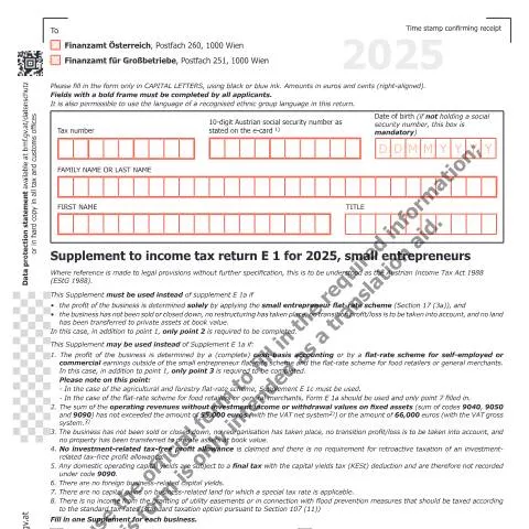 Dokumentvorschau: Wesentliche Aspekte des Formulars E1a-K-EN für 2025 — Steuern (CERFA n°E1a-K-EN)