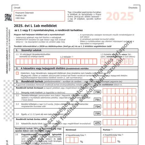 Dokumentvorschau: Komplexität des L1ab-HU Formulars verstehen — Steuern (CERFA n°L1ab-HU)