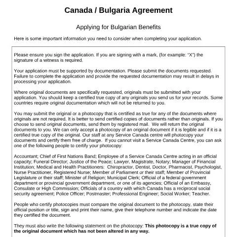 Document preview: Guide to Claiming Your Bulgarian Invalidity Pension — Health (CERFA n°CAN-BG_1_(INV))