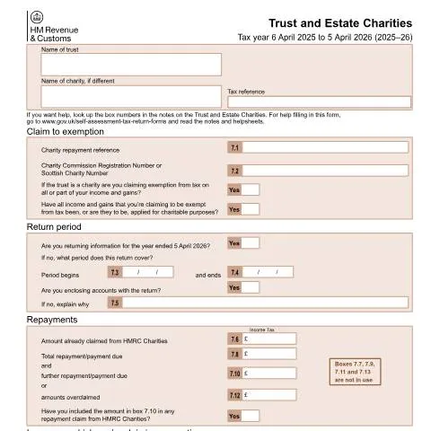 Document preview: Understanding SA907 Tax Requirements for Charitable Trusts — Taxes